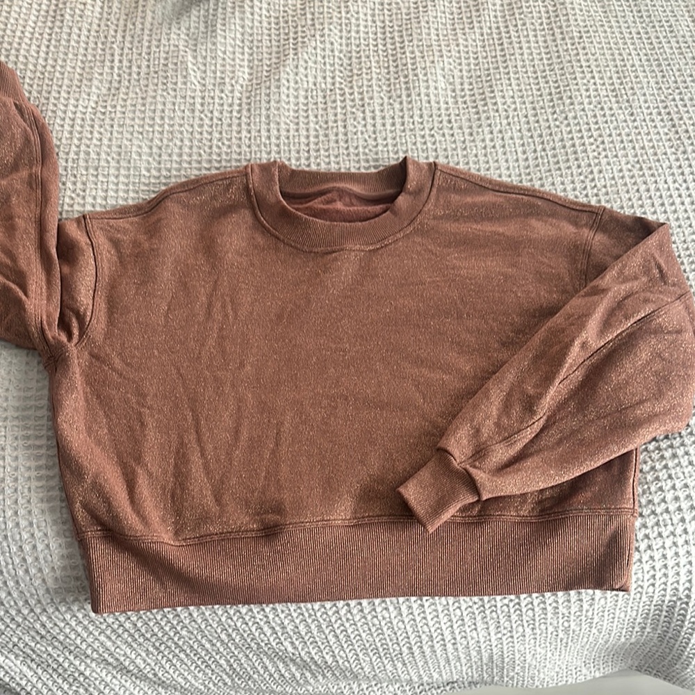 Lululemon Athletica Brown Crewneck Sweater Relaxed Fit